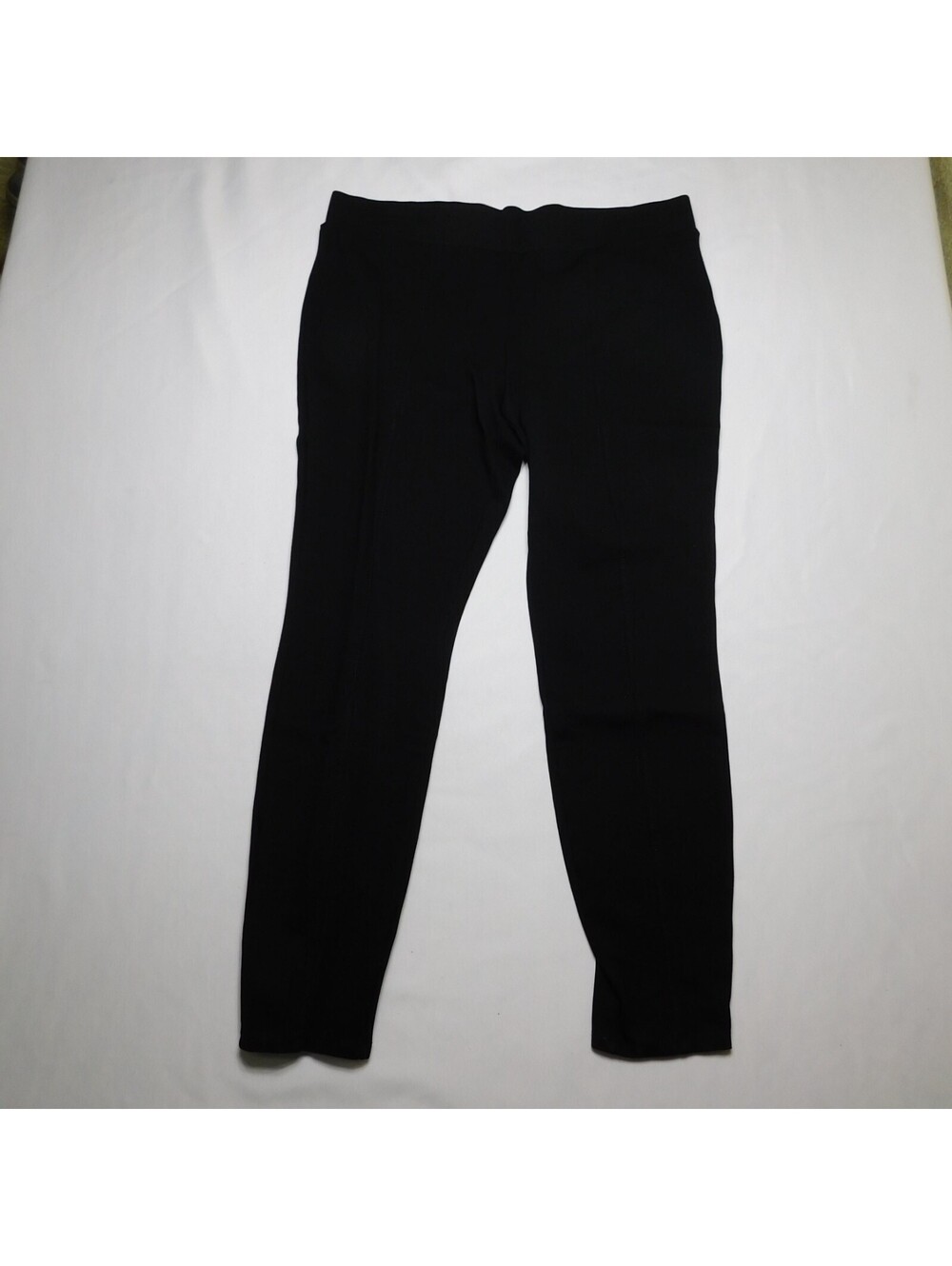 Time and Tru Black Leggings Womens XL 16-18 Ankle Crop Knit Pants Stretch
